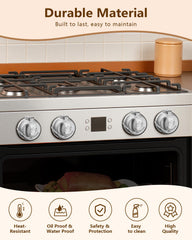 BBsecure heat-resistant plastic shields knobs from grease and spills.