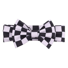 BBTDIN baby plaid checkered hair band with bow for cute outfits and special occasions.