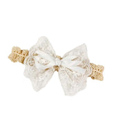 BBTDIN baby girls white lace headband for christening photo moments