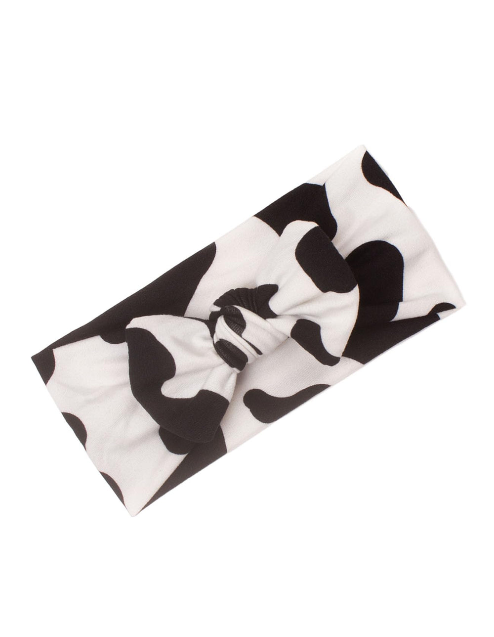 BBTDIN Cow Stria headband bow with soft fabric for delicate baby skin.