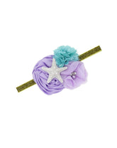 BBTDIN starfish flower headband with gold band for adorable mermaid party looks