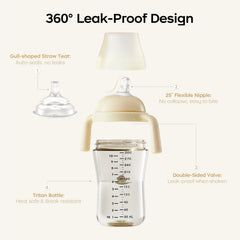 bc babycare sippy cup learner conical gravity ball aids sipping even when water level is low