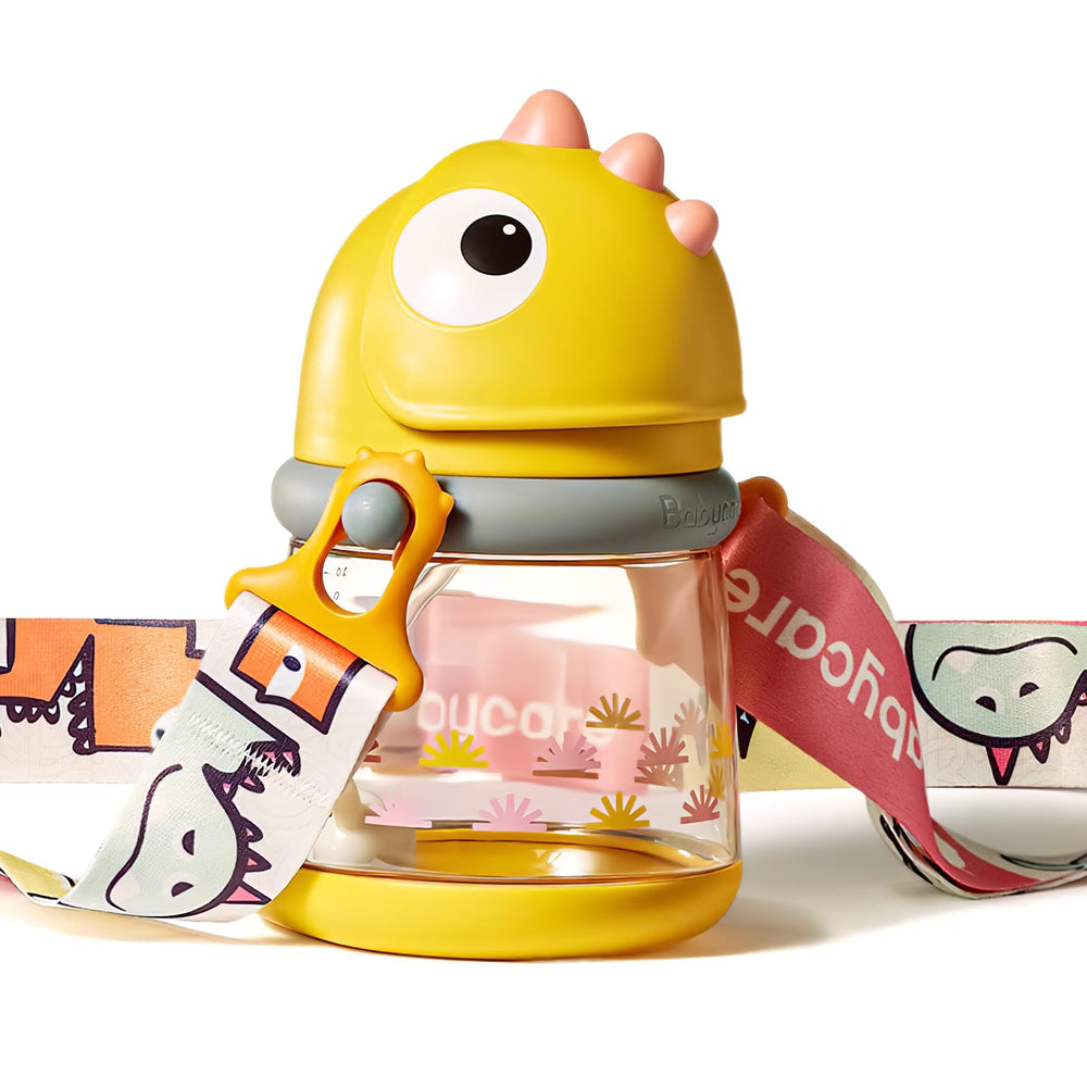 bc babycare straw sippy yellow spill-proof design for mess-free sipping