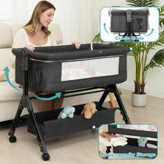 BCOL Bassinet side-sleeper mode ready for nighttime feeding and safe closeness