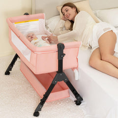 BCOL Baby Bassinet Sleeper in cradle mode for near-bed soothing.