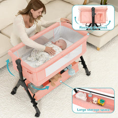 BCOL Baby Bassinet Sleeper mosquito net for safe sleep.