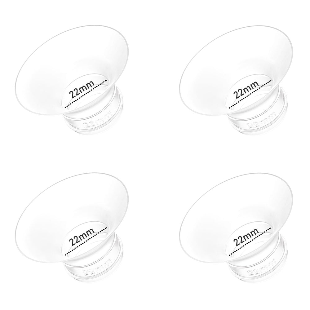 BDICOVE flange inserts 22mm pack shot showing compatibility with Momcozy pumps.