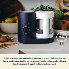 Béaba Babycook Neo large-reservoir supports bigger batches for weekly prep.