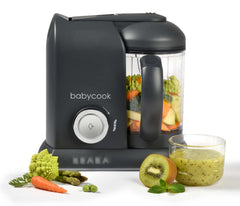 BEABA Babycook Solo 798ml steam basket enables multiple servings.
