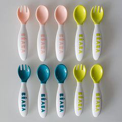 BEABA BPA-free cutlery label highlighting safety materials