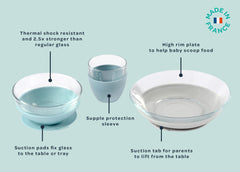 Beaba Rain toddler plate with suction for stable self-feeding