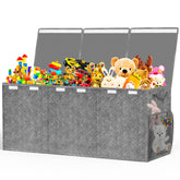 Beadsky toy box front view highlights generous 150L storage capacity for toys.