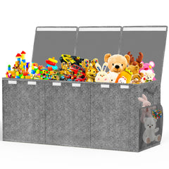 Beadsky toy box front view highlights generous 150L storage capacity for toys.