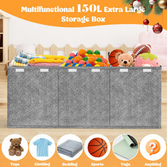 Beadsky toy box uses durable non-woven fabric for daily use.