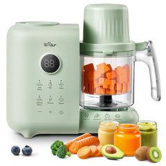 Bear Baby Food Maker front view—compact all-in-one solution for steam, blend, and sterilize routines.