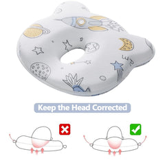 Bear Baby Pillow foam-inside view highlights ergonomic shaping for tiny heads.