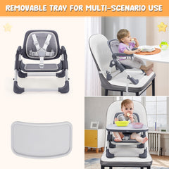 Bear Booster Seat five-point harness keeps baby secure during meals