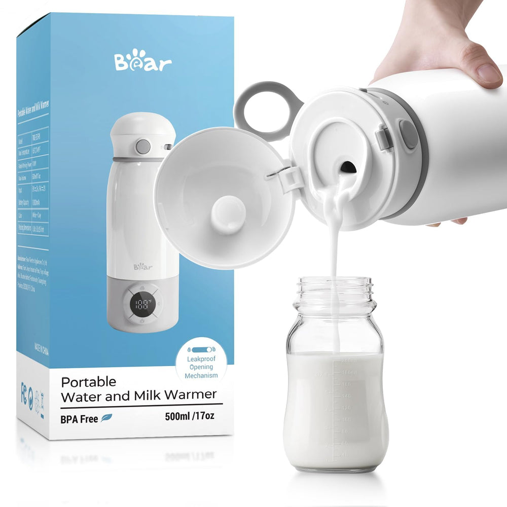 Bear portable bottle warmer for travel keeps milk warm in car or plane