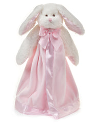 Bearington Baby Bunny Snuggler head close-up; ultra-soft plush for soothing babies