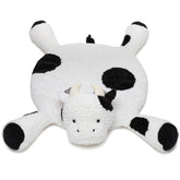 Bearington Collection Cow Tummy Time Mat top view shows plush surface for tummy play