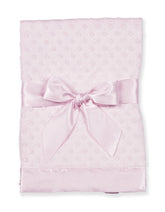 Bearington Collection pink satin lovey closeup highlights soft texture for soothing baby routines.