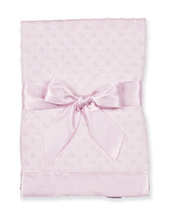 Bearington Collection pink satin lovey closeup highlights soft texture for soothing baby routines.