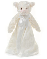 Bearington Collection Lamb Plush Lovey in white 15in for baby comfort