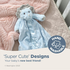 Bearington Lil’ Tracer Dinosaur Lovey satin trim, tactile luxury during nap time.