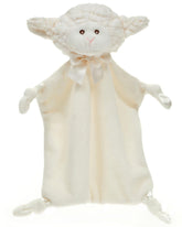 Bearington Wee Lamby lovey head close-up shows soft fur and friendly expression for baby snuggles