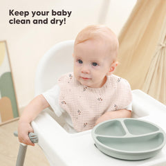 Bearmoss baby bibs with adjustable snaps for growing babies