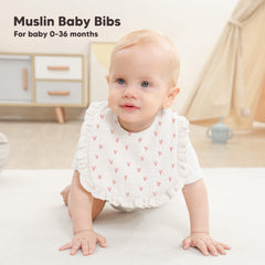 Bearmoss bibs close-up muslin fabric highlighting softness and absorbency