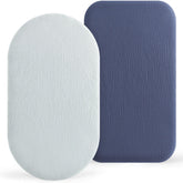 Bearmoss bassinet sheets in soft muslin close-up highlight gentle daily comfort.