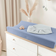 Bearmoss changing pad cover is machine washable for easy nursery care.