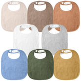 Bearmoss soft cotton muslin bib closeup for gentle baby skin and comfort.
