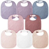 Bearmoss square muslin bib absorbs drool and spills for baby comfort