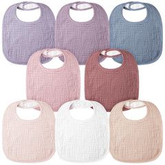 Bearmoss square muslin bib absorbs drool and spills for baby comfort