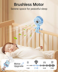 Bearwind stroller fan 360-degree rotation for versatile cooling