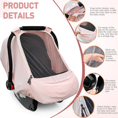 Beatoutou universal-fit canopy designed for most car seats and strollers