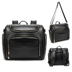 Beaulyn leather diaper bag backpack front pocket for quick access to essentials