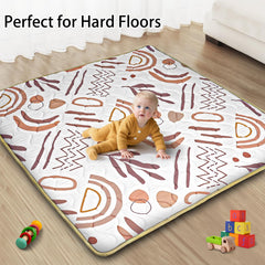 Beavtaens 50x50 playpen fit mat creates a snug play area