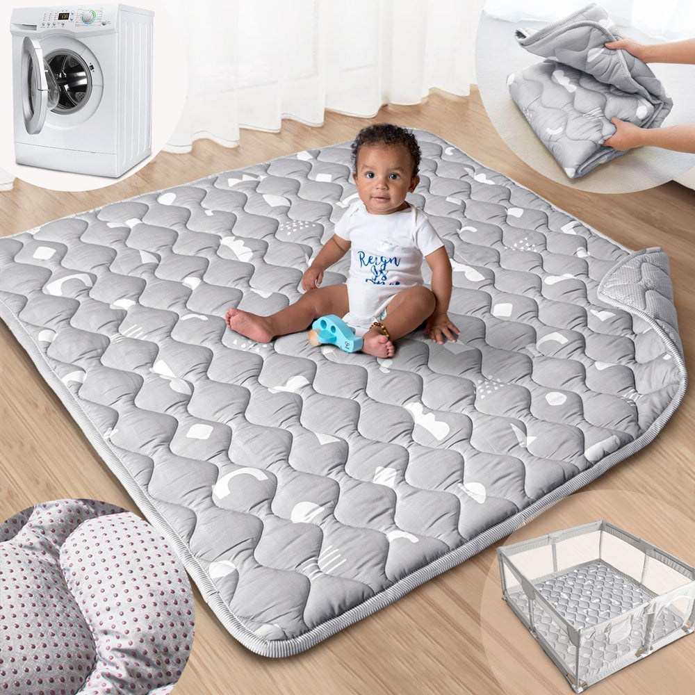 Beavtaens baby play mat with soft touch microfiber, ideal for gentle crawling and play