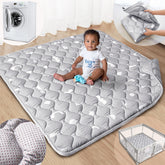 Beavtaens baby play mat with soft touch microfiber, ideal for gentle crawling and play
