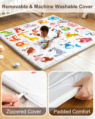 Beavtaens thick-core play mat cushions tiny knees during crawling