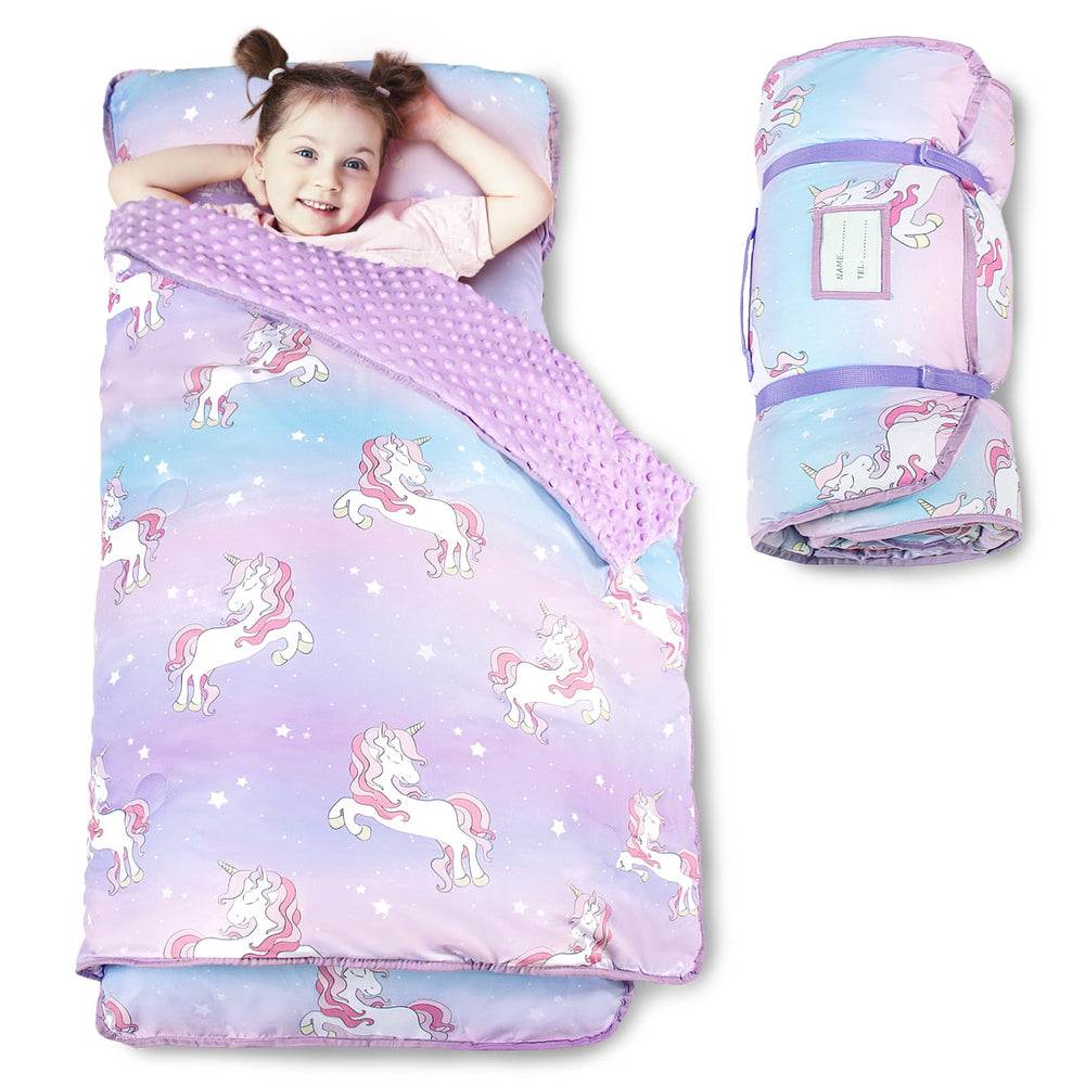 Beavtaens nap mat 55x22 with pillow and minky blanket for cozy naps.