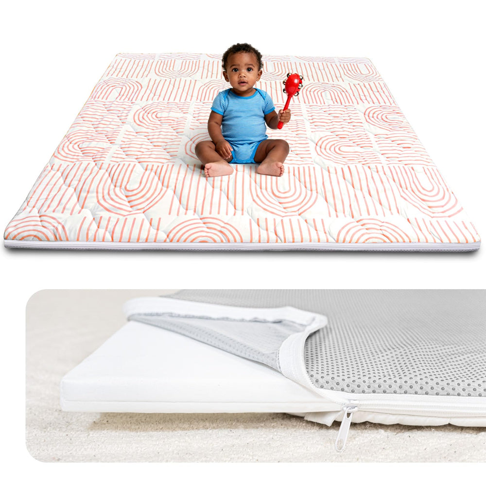 Beavtaens Rainbow Play Mat 50x50 cushions safe baby play