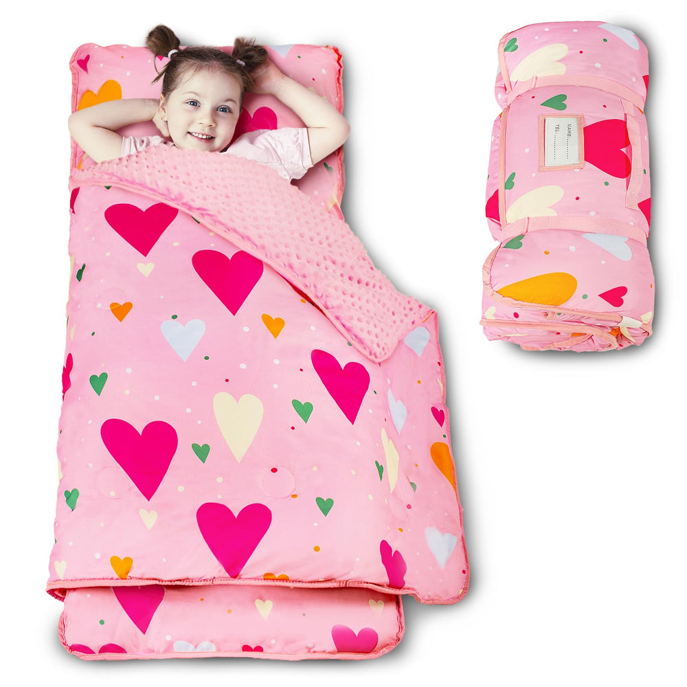 Beavtaens toddler nap mat rolled with handle for easy transport