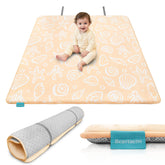 Beavtaens Ultra Thick Flannel Play Mat close-up shows a soft surface for comfy crawling.