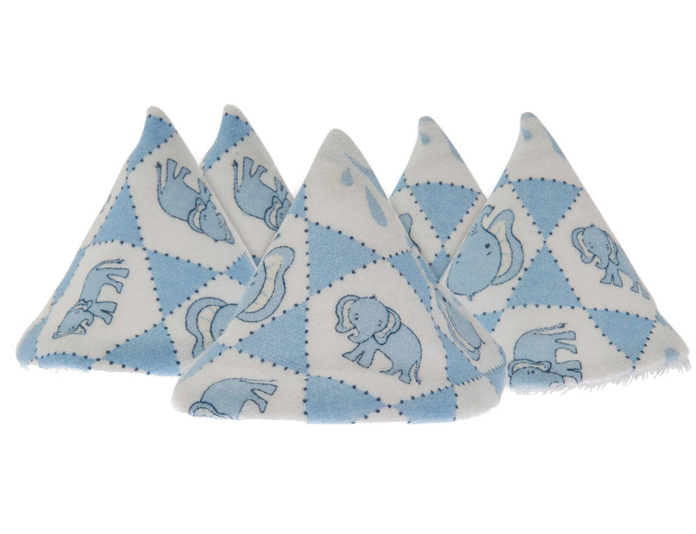 Beba Bean elephant 5-pack peepee teepees in gift-ready packaging for baby showers.