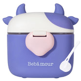 Bebamour formula dispenser on the go with secure travel cap.