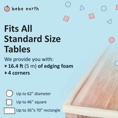 Bébé Earth corner protector foam softens rounded corners for toddlers.